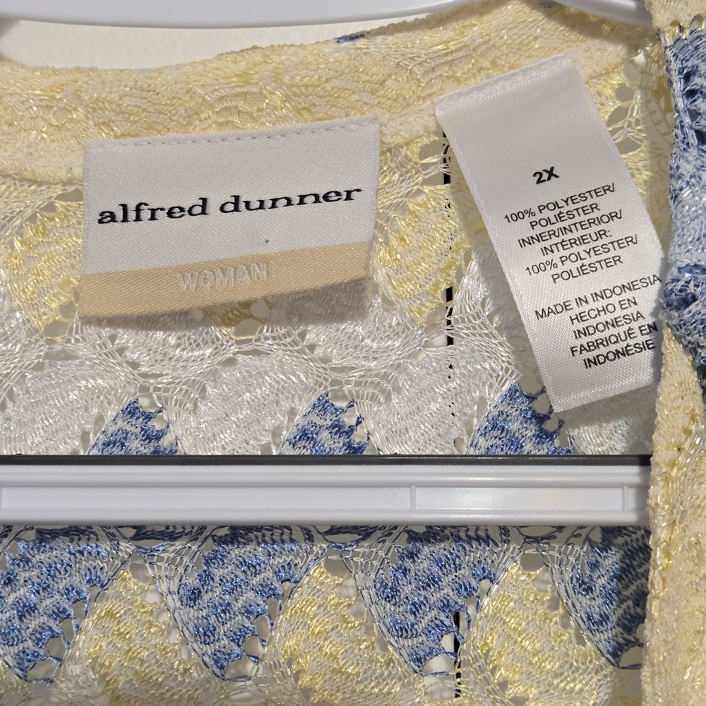 ❤️ Alfred Dunner Chevron Cardigan - Picture 2 of 4